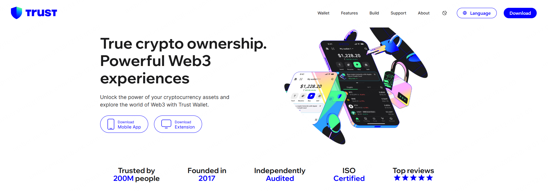 Trust Wallet 介面，來源：Trust Wallet